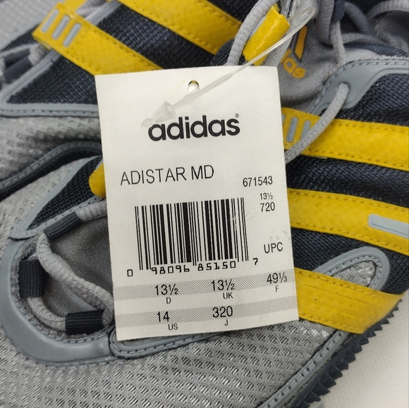 NWT Adidas Track & Field Shoes Men's 14 Gray Running Racing Sports Athletic - Picture 5 of 8